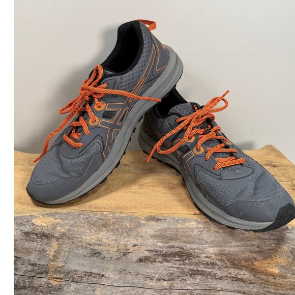 Asics Other - Asics Trail Scout Mens Grey Orange Running Shoes 1011A663 Size 8.5